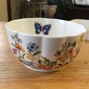 Aynsley Cottage Garden Bowl Bone China Porcelain Var-i-ete Lobed Trinket Dish